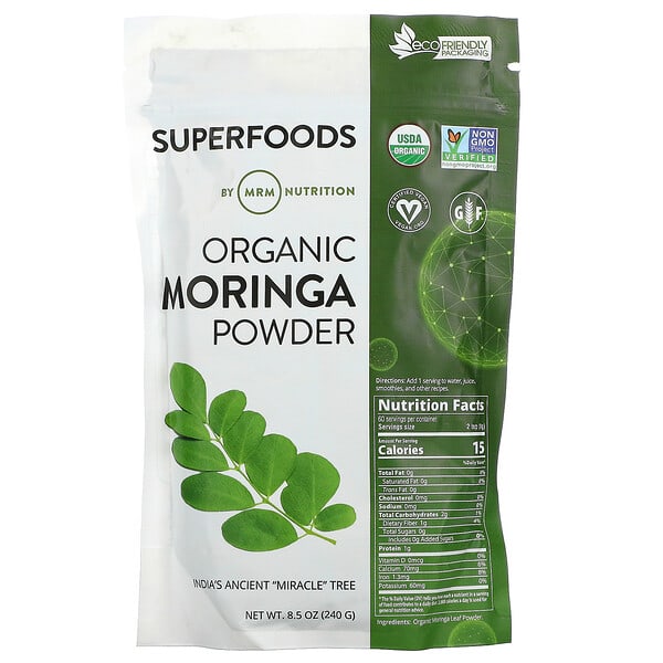 MRM Raw Organic Moringa Powder 8.5 oz (240g)