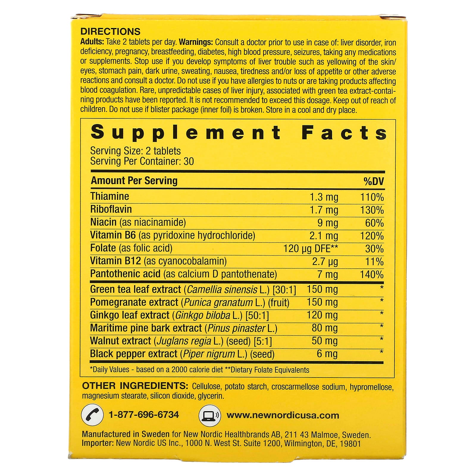 New Nordic US Inc, Clear Brain, 60 Tablets