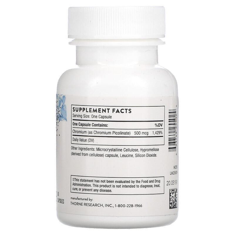 Thorne Research Chromium Picolinate 60 Veggie Caps
