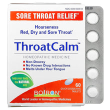 Load image into Gallery viewer, Boiron, ThroatCalm, Sore Throat Relief, 60 Quick-Dissolving Tablets