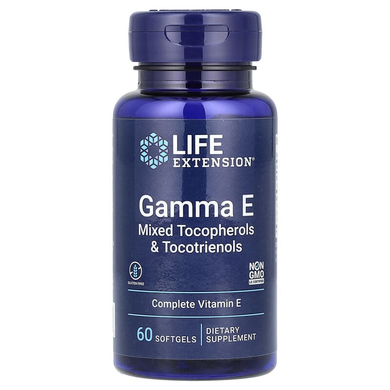 Life Extension, Gamma E, Mixed Tocopherols & Tocotrienols, 60 Softgels EXP 01/2025