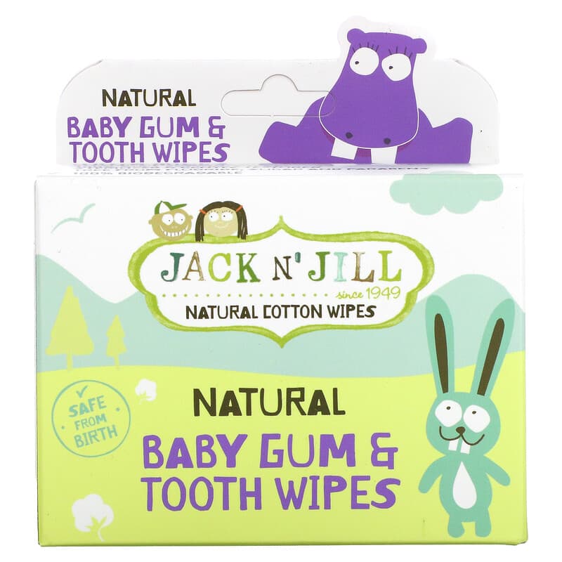 Jack n' Jill, Natural Baby Gum & Tooth Wipes, 25 Individually Wrapped Wipes
