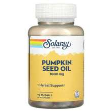 Load image into Gallery viewer, Solaray, Pumpkin Seed Oil, 1,000 mg, 90 Softgels