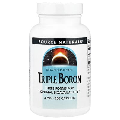 Source Naturals, Triple Boron, 3 mg, 200 Capsules