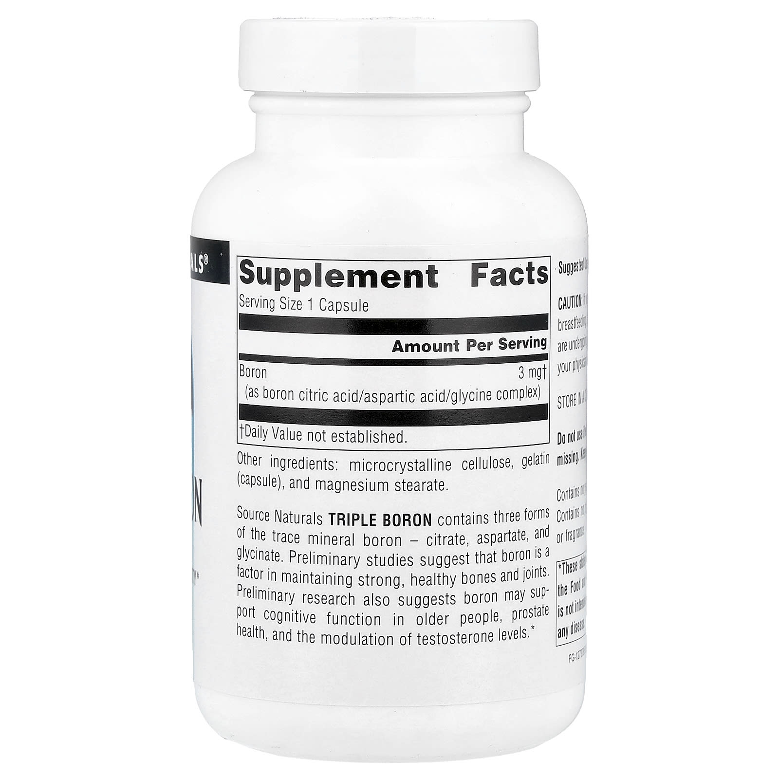 Source Naturals, Triple Boron, 3 mg, 200 Capsules