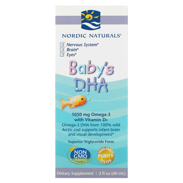 Nordic Naturals, Baby DHA, with Vitamin D3, 60 ml 2 fl oz