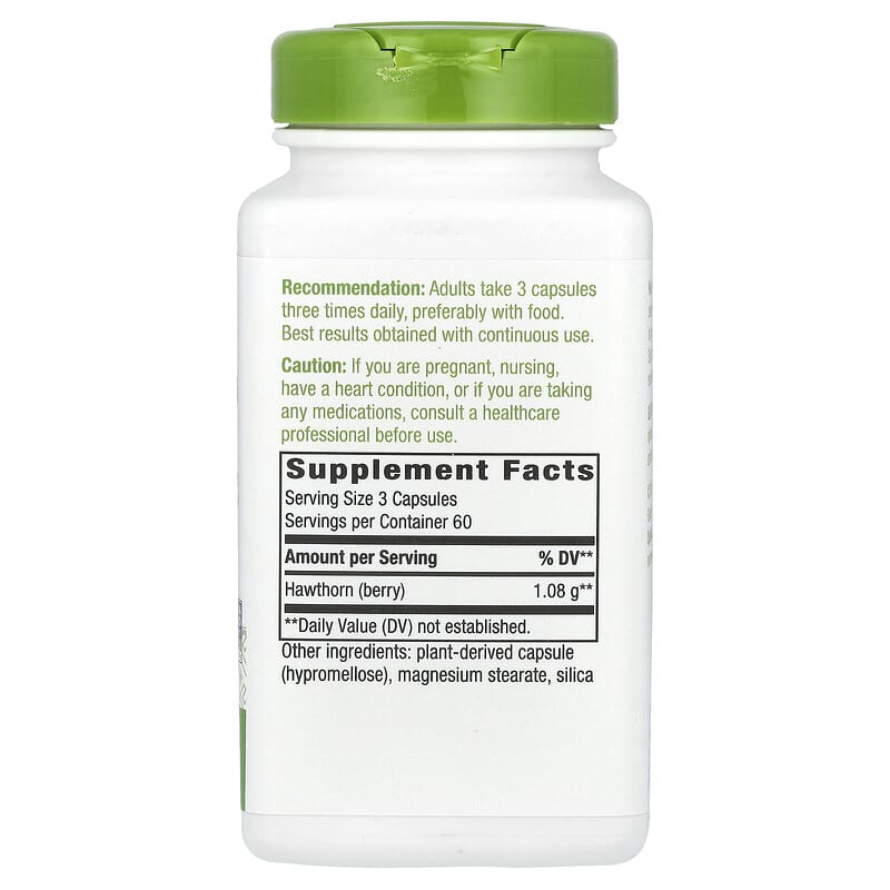 Nature's Way, Hawthorn Berries, 1,080 mg, 180 Vegan Capsules (360 mg per Capsule)