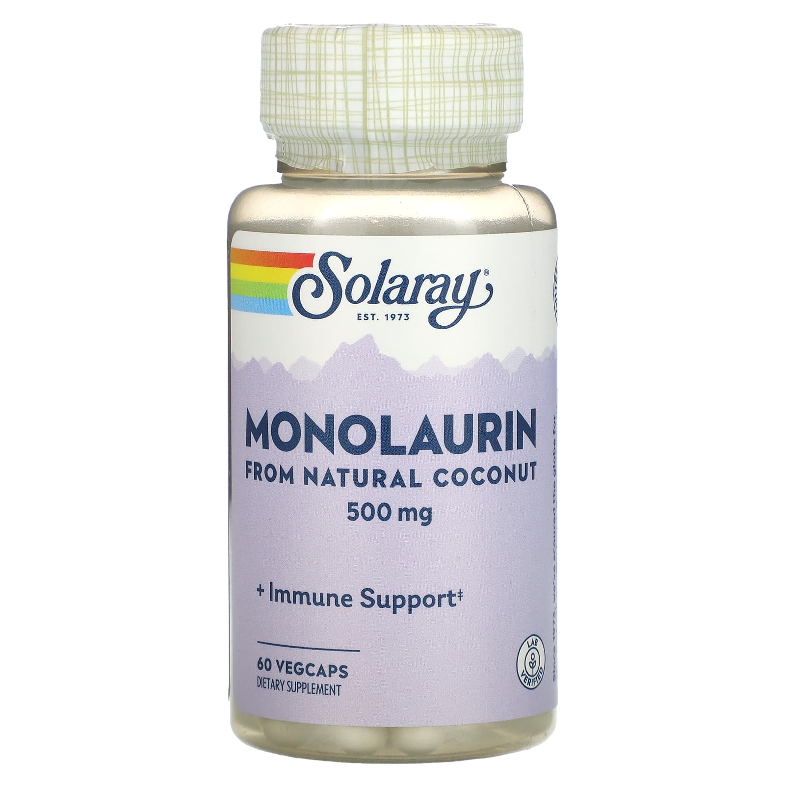 Solaray, Monolaurin, 500 mg, 60 VegCaps exp 08/25