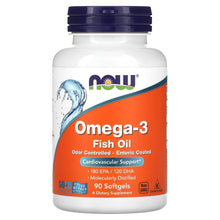 Load image into Gallery viewer, NOW Foods, Omega-3 Fish Oil, 90 Softgels