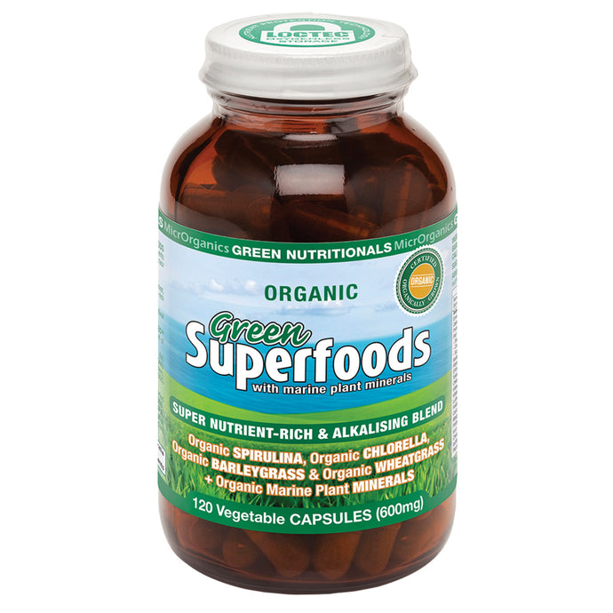 Green Nutritionals by MicrOrganics Green Superfoods 600mg 120vc