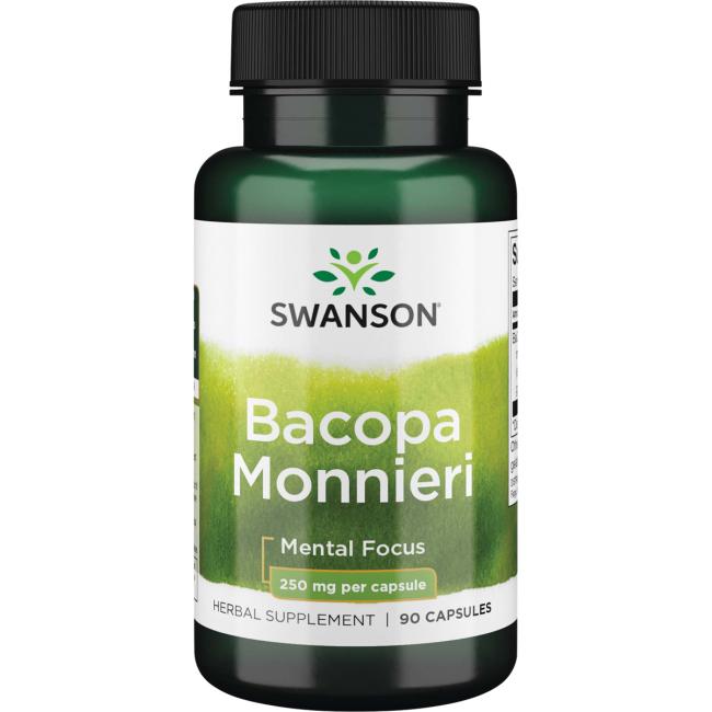 Swanson Superior Herbs Bacopa Monnieri 250mg 90 Capsules