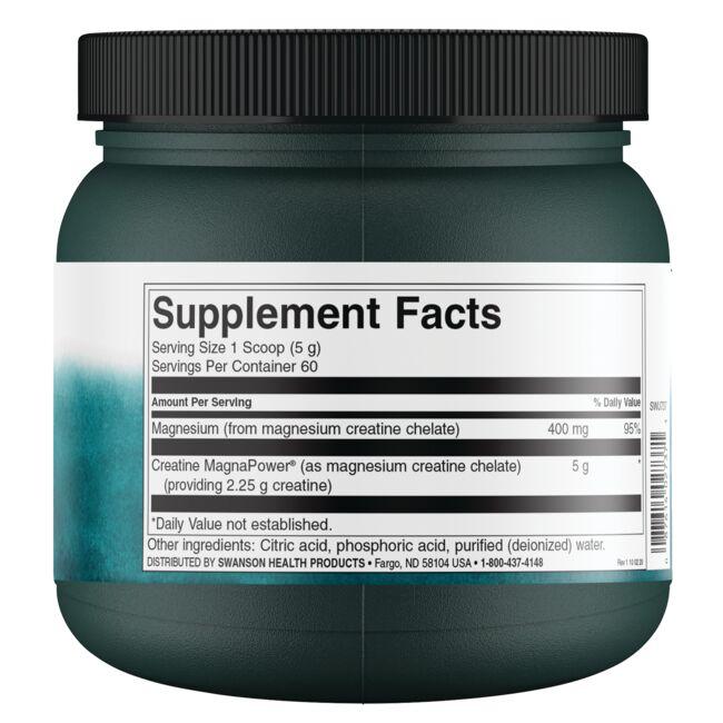 Swanson Ultra 100% Pure Creatine MagnaPower 10.6 Oz (300gm)