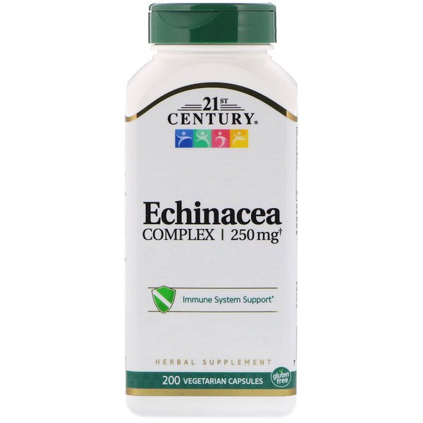 Buy 21st Century Echinacea Complex 250 mg, 200 Vegetarian Capsules Online - Megavitamins Online Supplements Store Australia