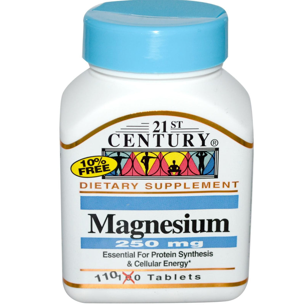 Buy 21st Century Healthcare Magnesium 250 mg 110 Tablets Online - Megavitamins Online Supplements Store Australia