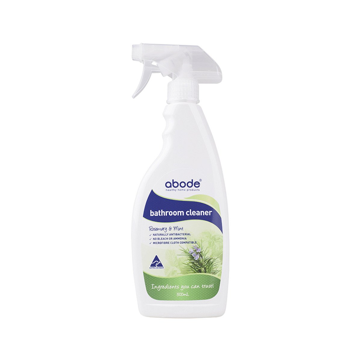 Buy Abode Bathroom Cleaner Rosemary & Mint 500ml Spray Online - Megavitamins Online Supplements Store Australia