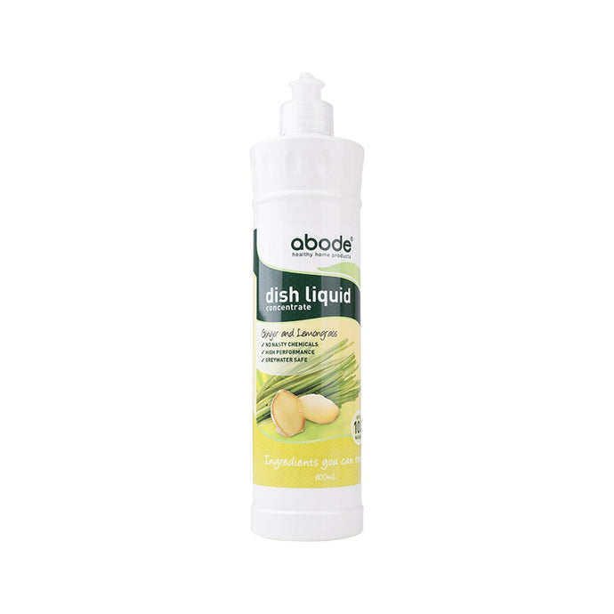 Buy Abode Dish Liquid Concentrate Ginger & Lemongrass 600ml Online - Megavitamins Online Supplements Store Australia