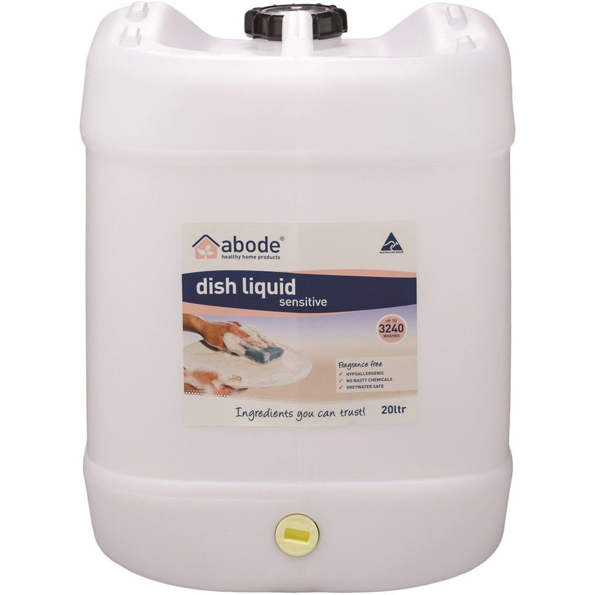 Abode Dish Liquid Concentrate Wild Lavender & Mint 20L Drum With Tap