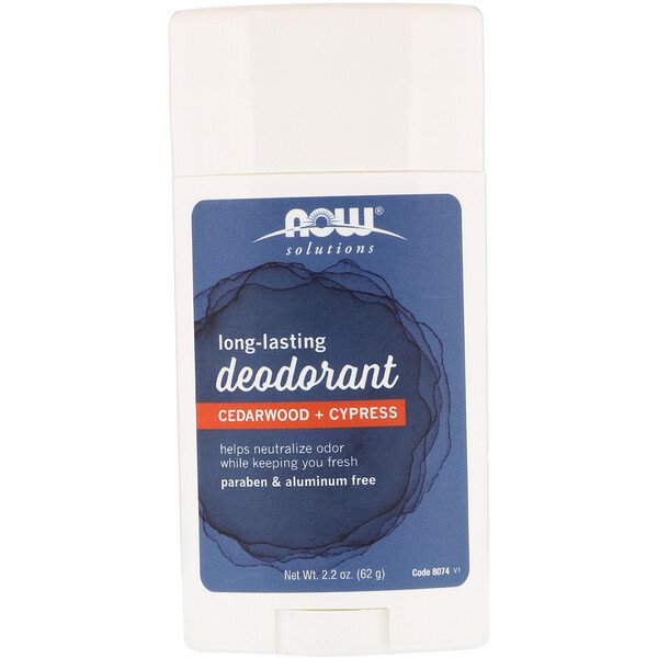 Now Foods Long Lasting Deodorant Cedarwood + Cypress 2.2 oz (62g)
