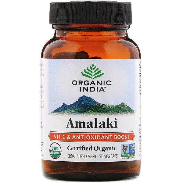 Organic India Amalaki Vitamin C & Antioxidant Boost 90 Veg Caps