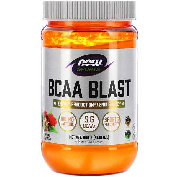 Now Foods Sports BCAA Blast Natural Raspberry 21.16 oz (600g)
