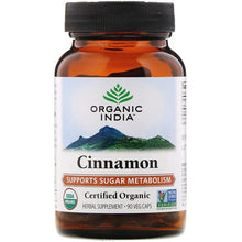 Load image into Gallery viewer, Organic India Cinnamon 90 Veg Caps