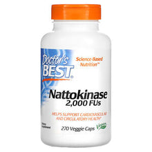 Load image into Gallery viewer, Doctor&#39;s Best Best Nattokinase 2,000 FU 270 VCaps - Dietary Supplement