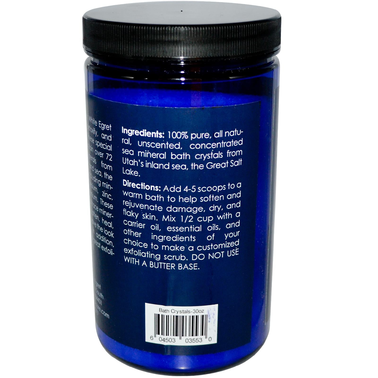 White Egret, Bath Crystals, Fine, 850gm