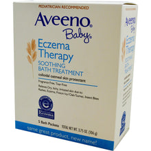 Load image into Gallery viewer, Aveeno Baby Eczema Therapy Soothing Bath Treatment 5 pkts (106gm)