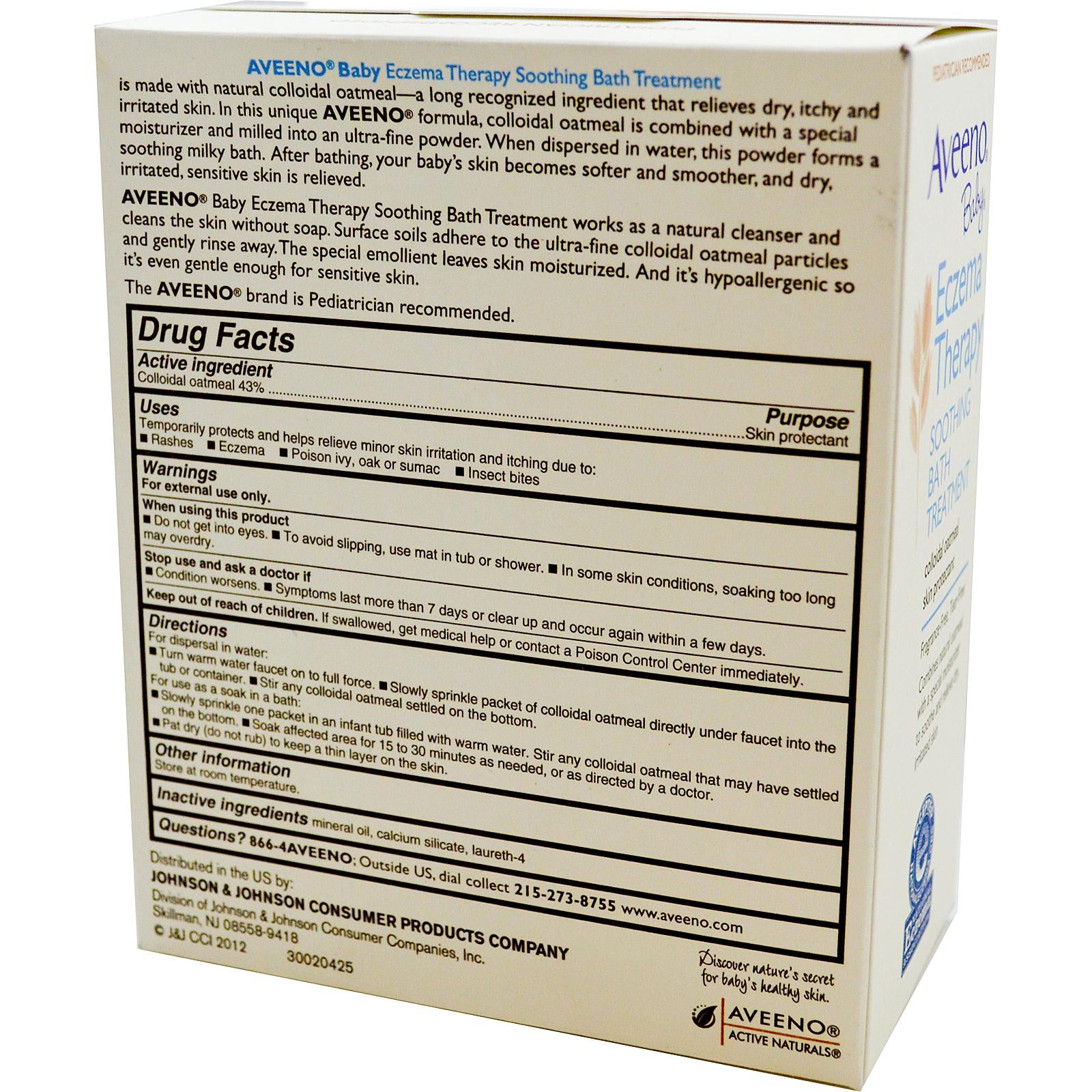 Aveeno Baby Eczema Therapy Soothing Bath Treatment 5 pkts (106gm)