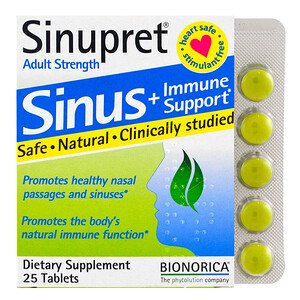 Bionorica Sinupret Sinus + Immune Support Adult Strength 25 Tablets