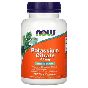 Now Foods Potassium Citrate 99mg 180 Capsules - Dietary Supplement