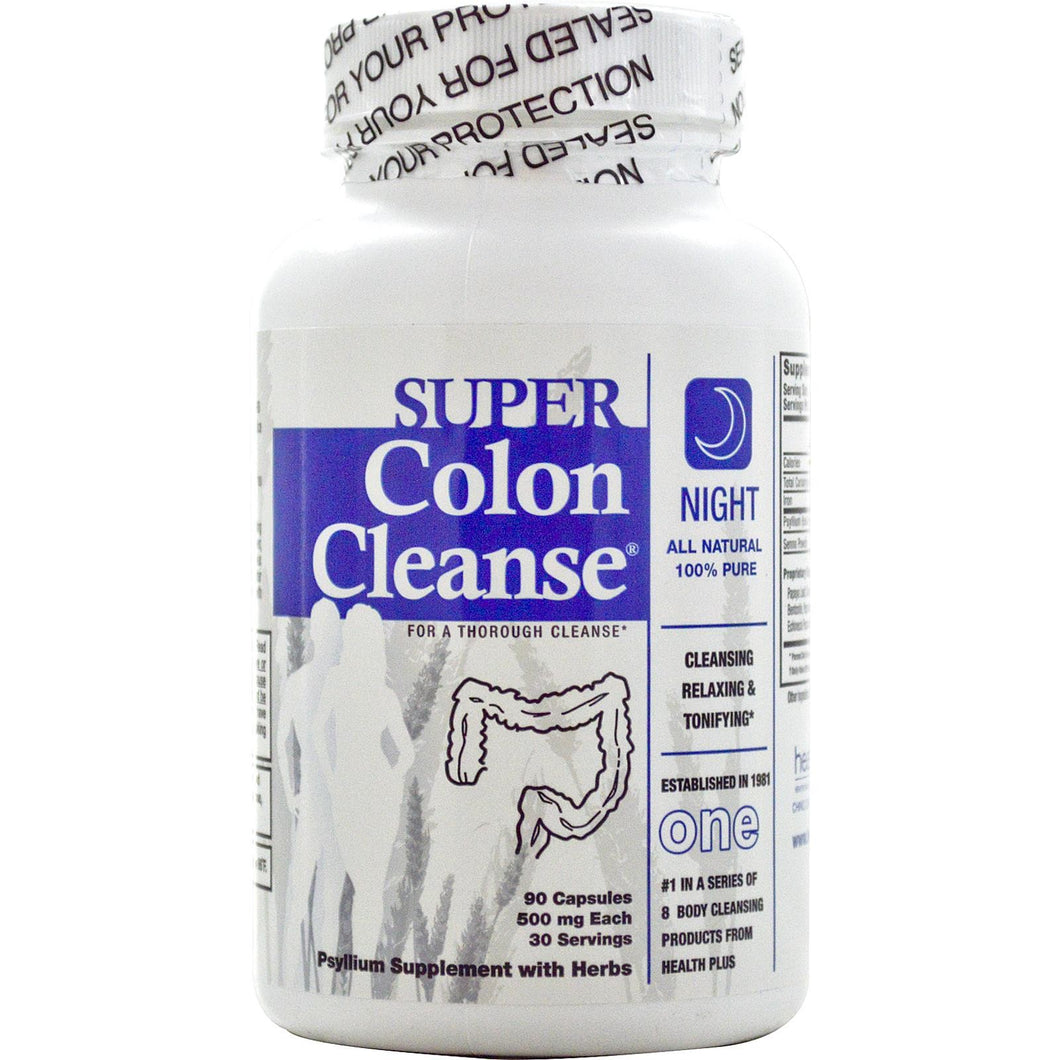 Health Plus, Super Colon Cleanse, 500 mg, 90 Capsules - Supplement