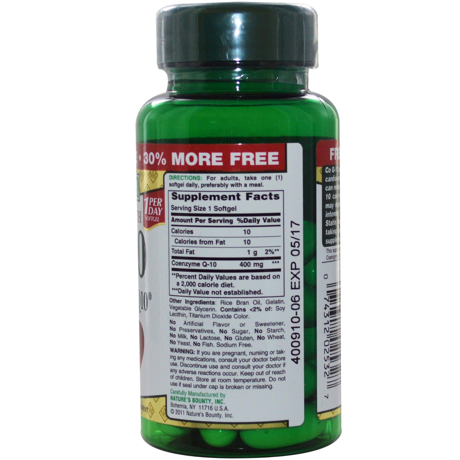 Nature's Bounty, Co Q-10, Maximum Strength, Cardio Q10, 400mg, 39 Softgels