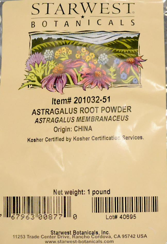 Starwest Botanicals, Astragalus Root Powder (454gm)