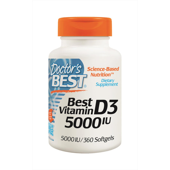 Doctor's Best, Best Vitamin D3, 5000 IU, 360 Softgels