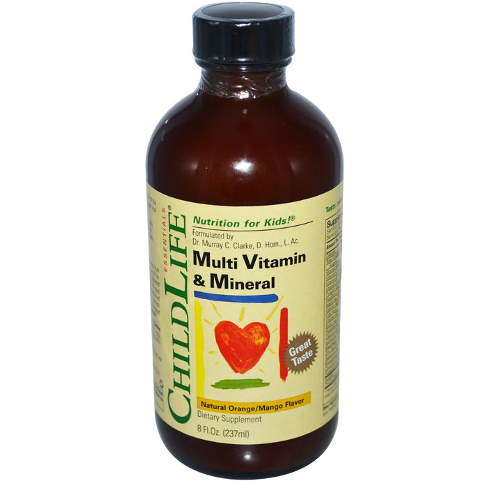 ChildLife, Essentials, Multi Vitamin & Mineral, Natural Orange/Mango Flavour 237ml