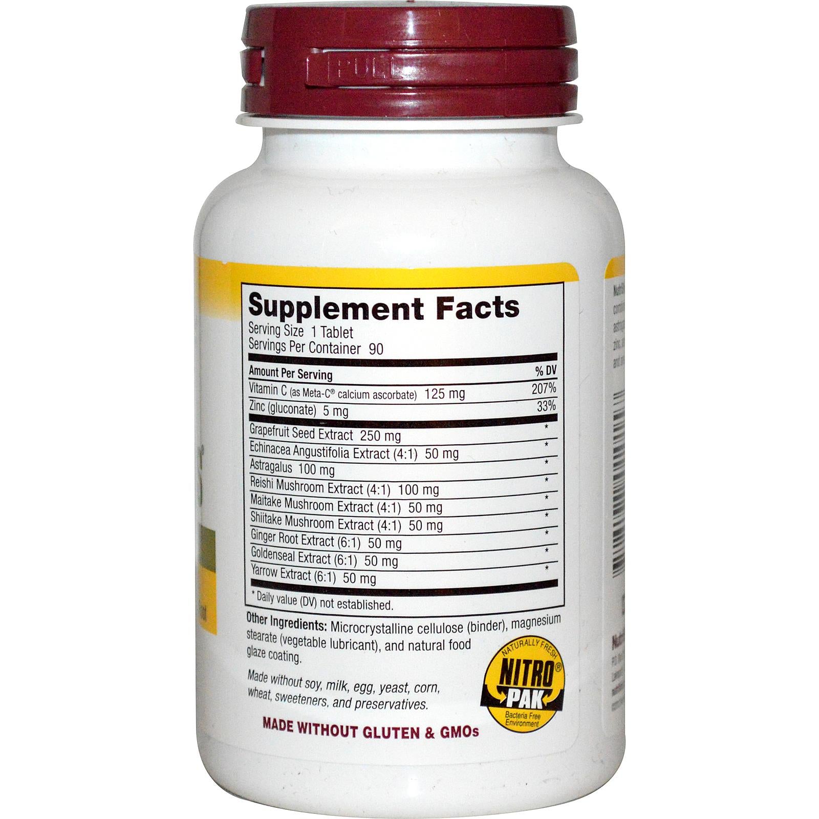 Nutribiotic DefensePlus 250mg Grapefruit Seed Extract 90 Vegan Tablets