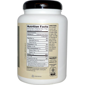 NutriBiotic Raw Organic Rice Protein Plain 600 grams