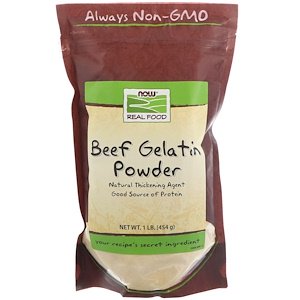 Now Foods Real Food Beef Gelatin Powder 1 lb (454g)