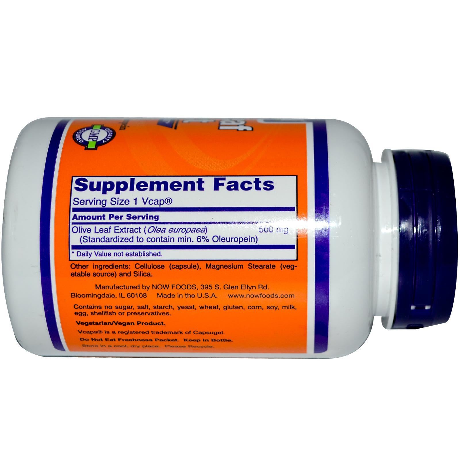 Now Foods, Olive Leaf Extract, 500mg, 120 Vcaps