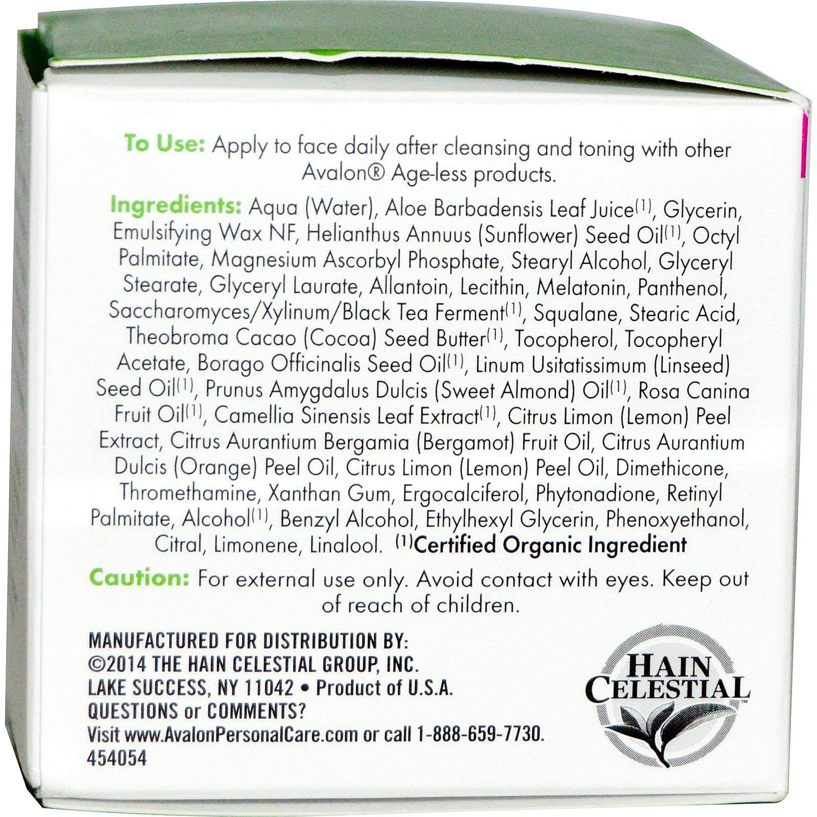 Avalon Organics, Age-Less, Revitalising Cream, 57 grams
