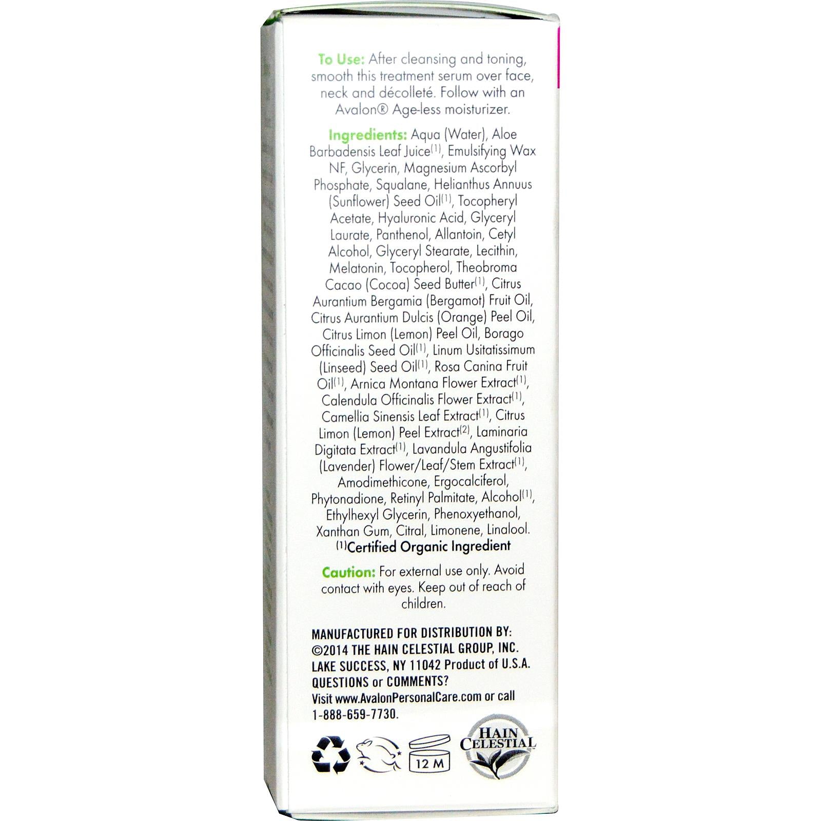 Avalon Organics, Age-Less, Illuminating Serum, 30ml