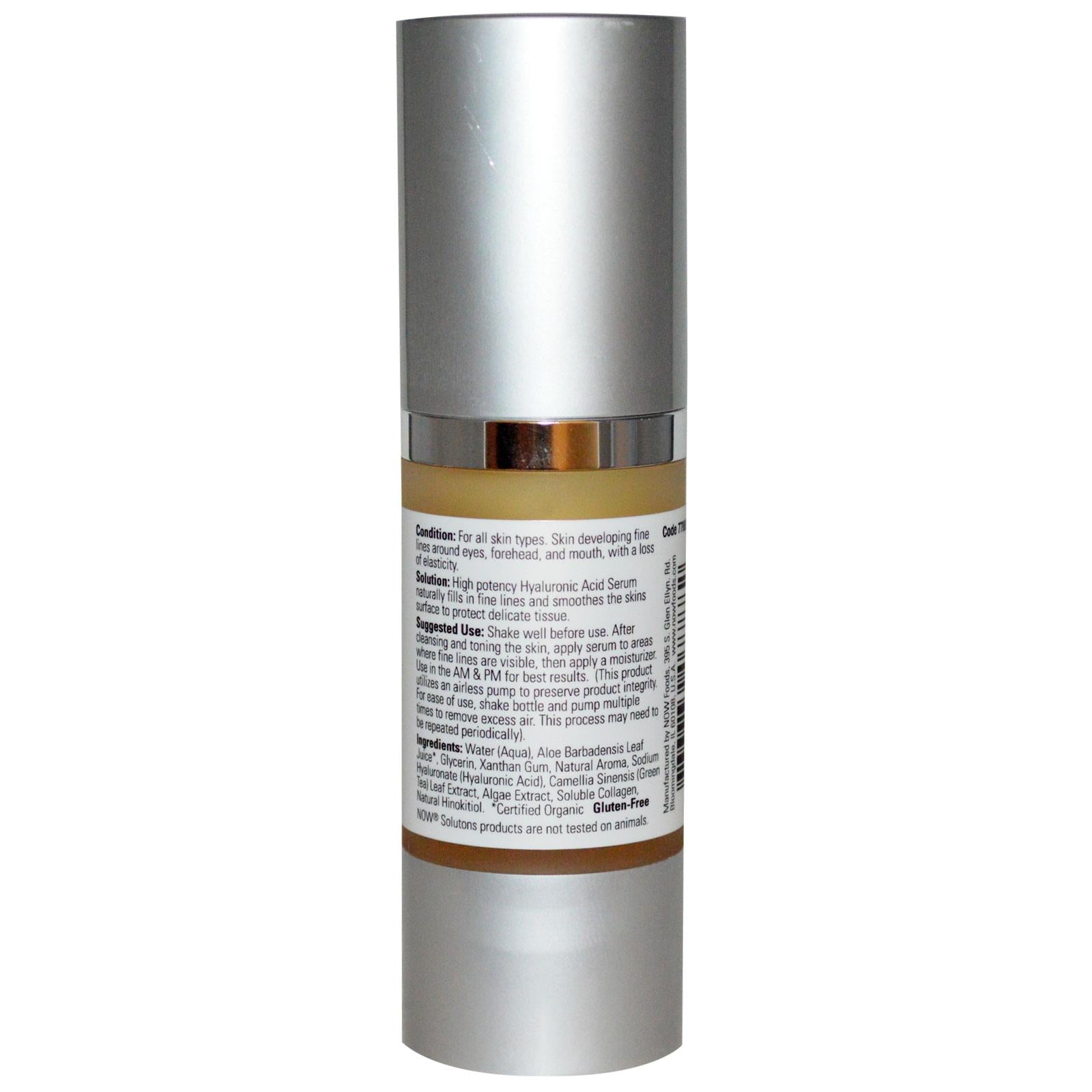 Now Foods Solutions Hyaluronic Acid Firming Serum 1 fl oz 30ml