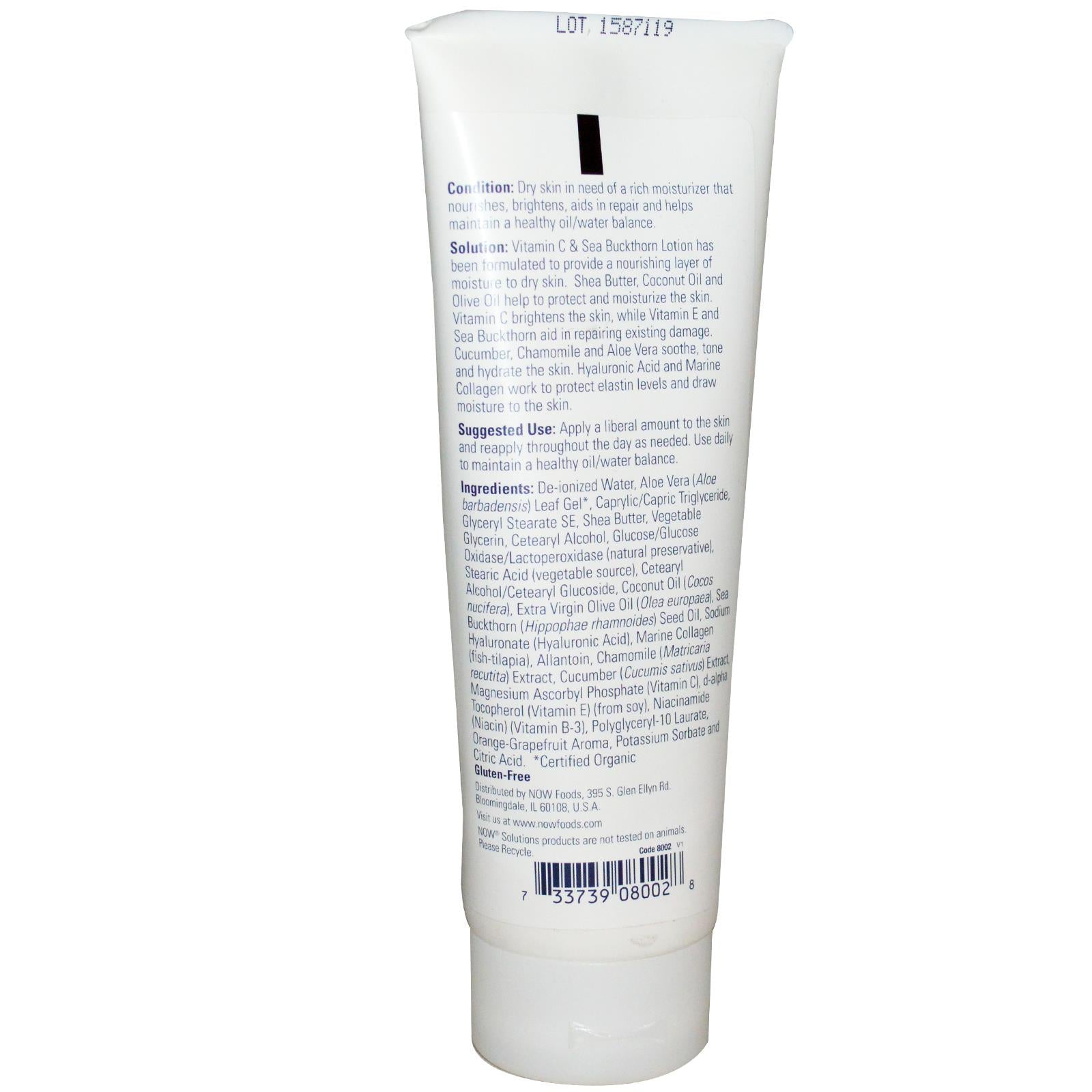 Now Foods, Vitamin C & Sea Buckthorn Lotion, 8 fl oz, 237ml