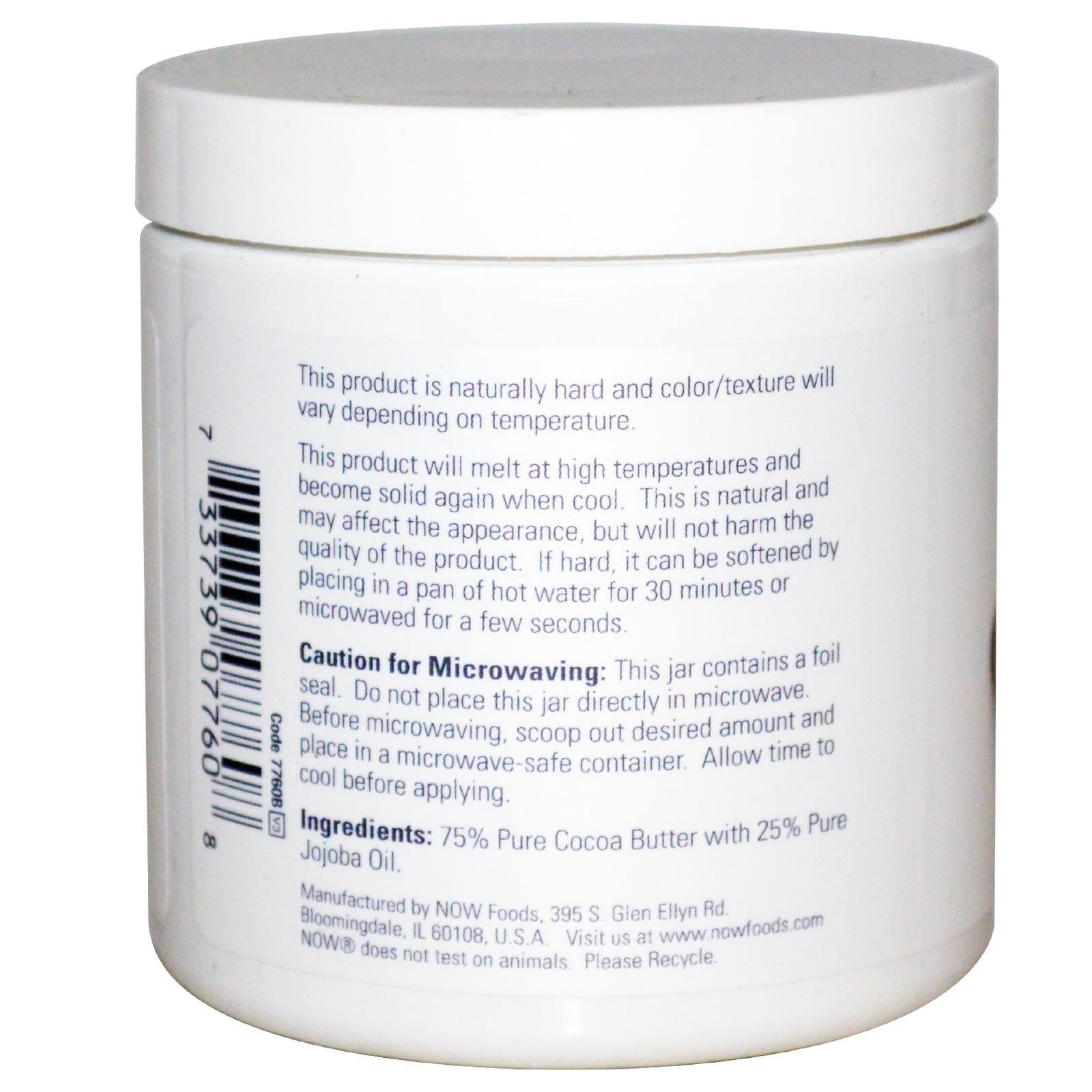 Now Foods, Solutions, Cocoa Butter, with Jojoba Oil, 6.5 fl oz, 192ml