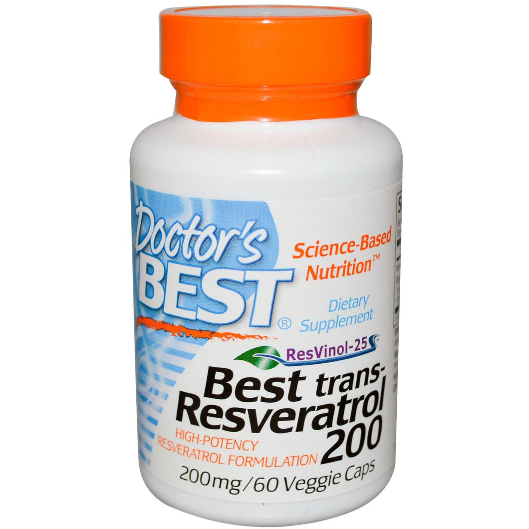 Doctor's Best Trans Resveratrol 200 200mg 60 Veggie Caps