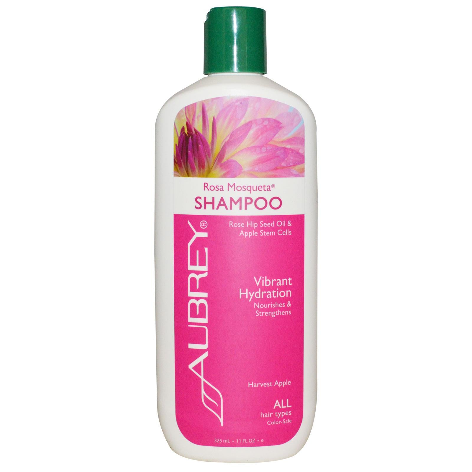 Aubrey Organics, Rosa Mosqueta Shampoo, Vibrant Hydration, All Hair Types, 11 fl oz, 325ml