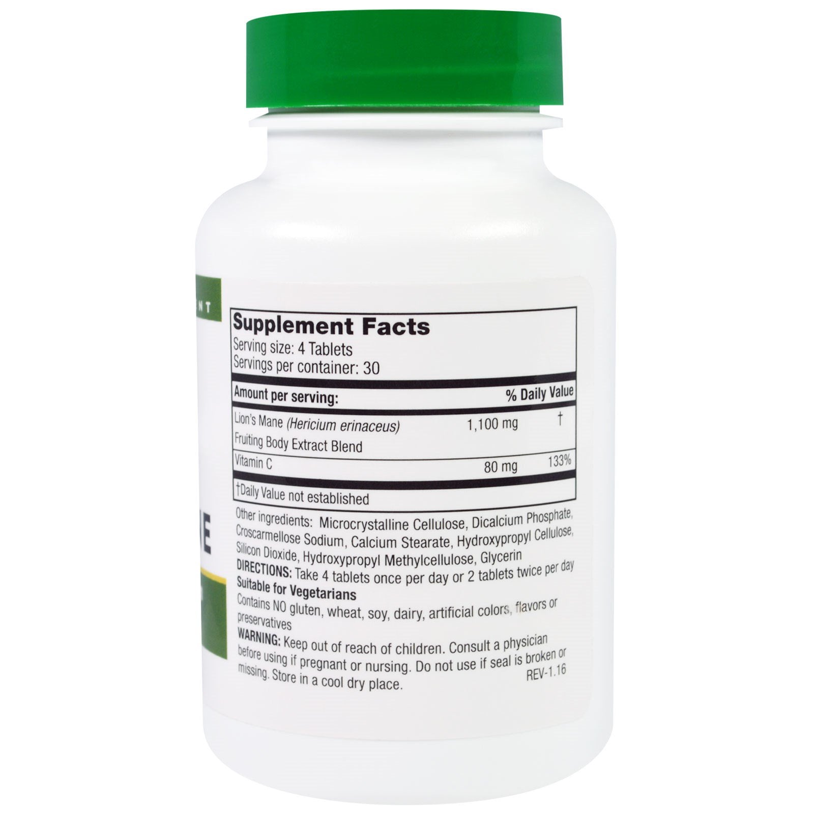 Mushroom Wisdom Super Lion's Mane 120 Veggie Tabs