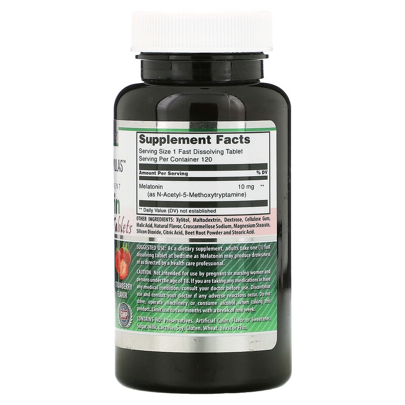 Amazing Nutrition, Melatonin, Strawberry, 10 mg, 120 Tablets