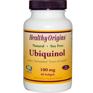 Healthy Origins Ubiquinol Kaneka QH Soy Free & Non GMO 100 mg 60 softgels